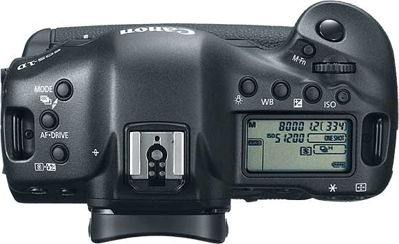 Canon EOS-1D X Top View