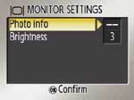 Monitor settings