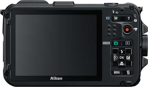 Nikon Coolpix AW100 Back View Nikon Coolpix AW100 Back View
