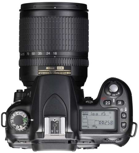 Nikon D80 Top View (with 18-135mm lens)