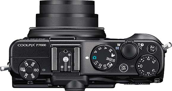 Nikon COOLPIX P7000 Top View