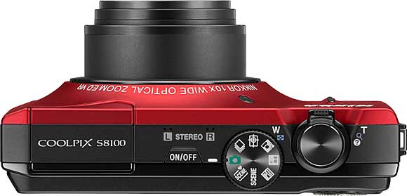 Nikon COOLPIX S8100 Top View