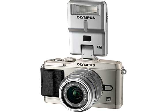 Olympus PEN E-P3 with External Flash
