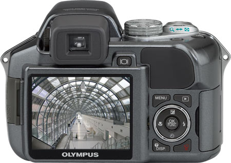 Olympus SP-550 UZ Back View