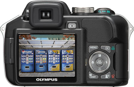Olympus SP-560 UZ Back View