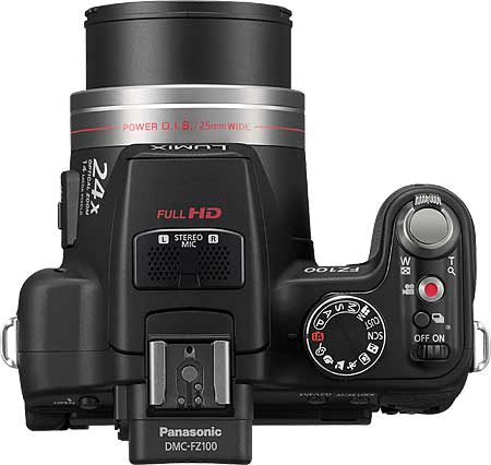 Panasonic LUMIX FZ100 Top View