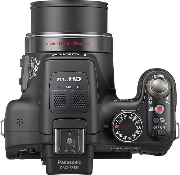 Panasonic LUMIX DMC-FZ150 Top View