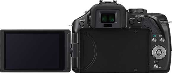 Panasonic Lumix DMC-G5 with opened LCD