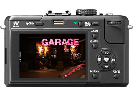 Panasonic Lumix DMC-GF1 Back View