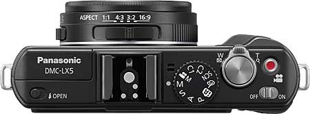 Panasonic LUMIX LX5 Top View