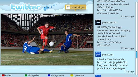 Panasonic VIERA Connect Twitter App
