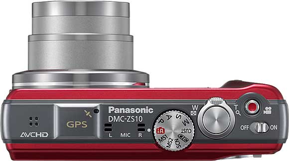Panasonic Lumix DMC-ZS10 (Top View)