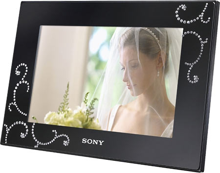 Sony DPF-D72N/BQ holiday limited edition S-Frame® digital photo frame made with CRYSTALLIZED™ Swarovski Elements