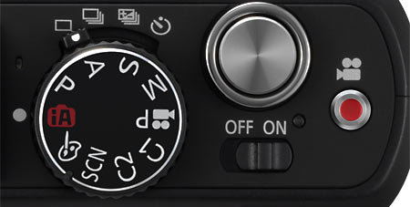 Mode Dial set to A