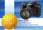 Nikon D200 wins DIWA Gold Award