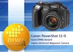 DIWA Awards: Canon PowerShot S3 IS Wins Gold! DIWA Awards: Canon PowerShot S3 IS Wins Gold!